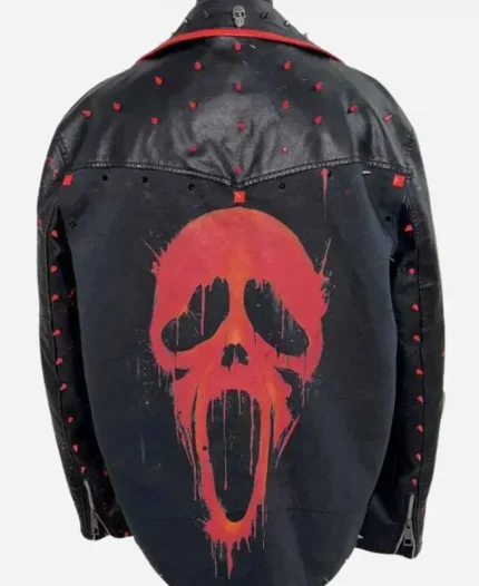 Scream Punk Style Leather Studded Jacket