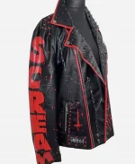 Scream Punk Style Studded Leather Jacket