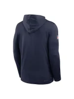 Seattle Seahawks Nike College Navy Sideline Pure Fury Performance Long Sleeve Hoodie T-Shirt