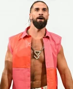 Seth Rollins WWE Raw 2025 Leather Vest