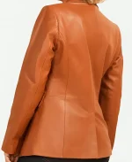 Sharon Case The Young and the Restless Sharon Collins Brown Leather Blazer