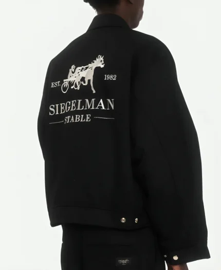 Siegelman Racing Stable Black Embroidered Coaches Jacket