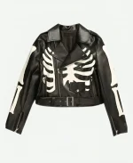 Skeleton Biker Leather Jacket