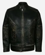 Skull Ride Distressed Leather Jacket
