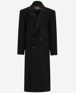 Source Unknown Grandpa Black Wool Coat For Sale
