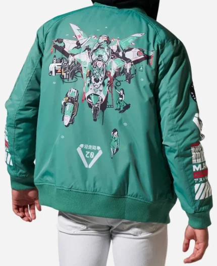 Special Anime Collaboration Edition Boomslank x M.RAGE Arsenal Green Bomber Jacket