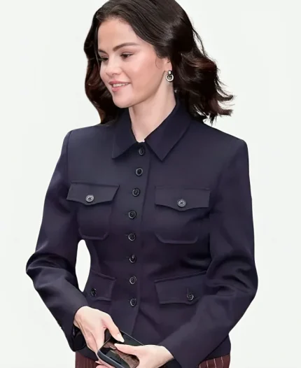 Street Style 2025 Selena Gomez Black Jacket