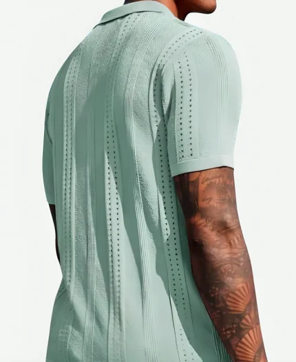 TV-Series Bachelor In Paradise Season 10 Hakeem Moulton Mint Green Knit Shirt