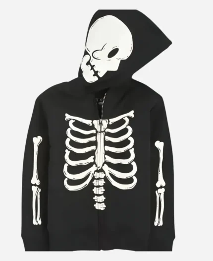 The Children's Place Boys Glow Skeleton Sherpa Hoodie