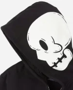 The Children's Place Boys Glow Skeleton Black Sherpa Zip Up Hoodie