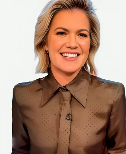 The Project 2025 Sarah Harris Brown Neck Tie Shirt