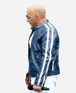 The Road To F9 Concert Vin Diesel Blue Leather Jacket For Sale