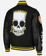 The Simpsons Freeze Max Polished Punk Bart Black Varsity Jacket For Halloween