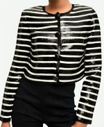 The Today Show 2025 Jenna Bush Hager Sequin Striped Jacket