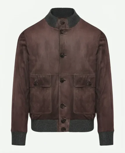 The View 2025 Michael Gandolfini Brown Suede Jacket