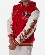 The Wild Collective 49ers Hooded Varsity Jacket For Sale