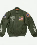 Tuskegee Airmen Green Bomber Jacket