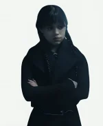 Tv Series Wednesday Season 02 Jenna Ortega Black Puffer-Style Vest