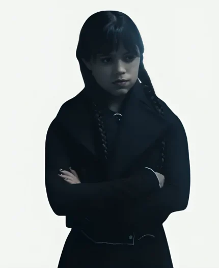 Tv Series Wednesday Season 02 Jenna Ortega Black Puffer-Style Vest 