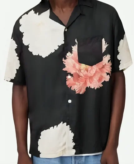Tv Show The Young and the Restless Damian Kane Black Floral Shirt