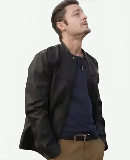 Tyler Hynes Shifting Gears 2024 Luke Black Leather Jacket