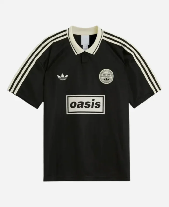 Unisex Oasis x Adidas Tour Jacquard Black Jersey