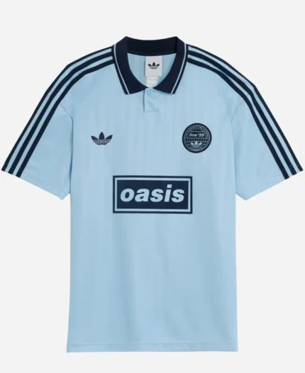 Unisex Oasis x Adidas Tour Jacquard Blue Jersey