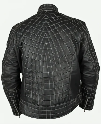 Venom Spiderman Real Leather Cosplay Costume Jacket For Men