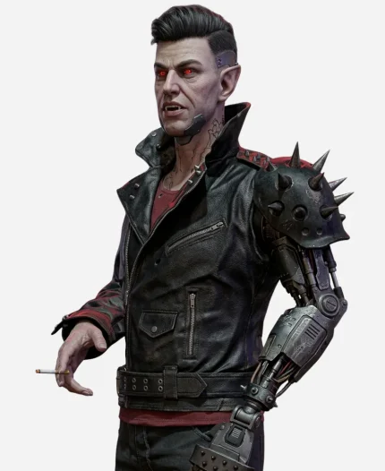 Cyberpunk 2077 Zane Devon Leather Dracula Studded Jacket