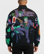 Vintage Halloween The Joker Batman Print Multicolor Bomber Jacket