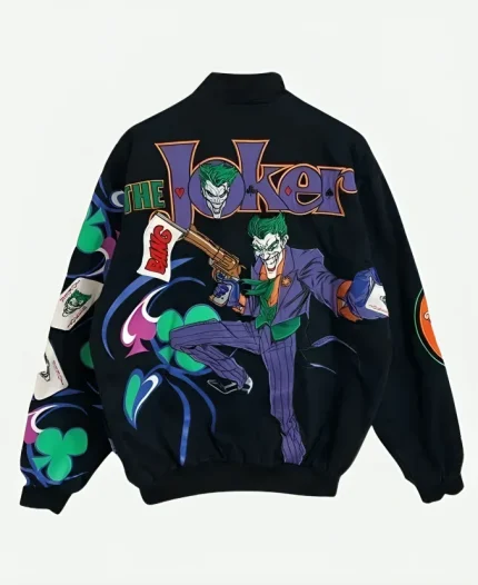 Vintage Halloween The Joker Batman Printed Multicolor Bomber Jacket