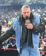 WWE Triple H Denim Leather Jacket