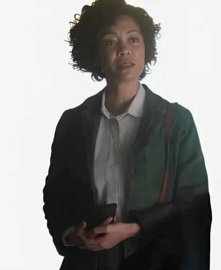 Wednesday S02 Dr. Rachel Fairburn Dark Green Military Jacket