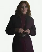 Wednesday S02 Isadora Capri Burgundy Long Coat