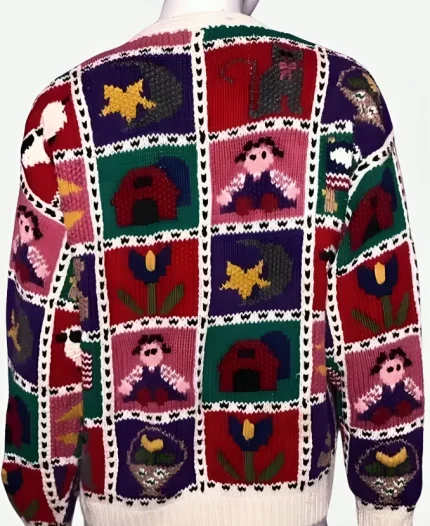 Wednesday S02 Multicolor Crochet Patchwork Cardigan