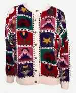Wednesday S02 Multicolor Crochet Patchwork Cardigan For Sale