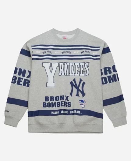 Yankees All Over Print Vintage Crewneck Sweatshirt