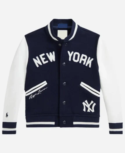 Yankees Preschool Polo Ralph Lauren Navy Fleece Jacket