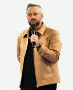 Your Friend, Nate Bargatze Cotton Brown Jacket For Sale
