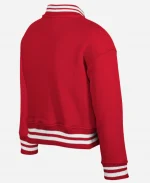 Youth New Era Scarlet San Francisco 49ers Chenille Applique Fleece Full-Snap Jacket
