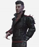 Zane Devon Cyberpunk 2077 Dracula Black Motorcycle Studded Leather Jacket