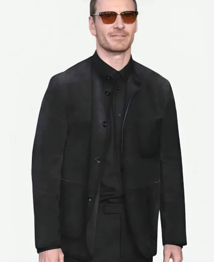 Michael Fassbender Black Bag 2025 Suede Leather Jacket