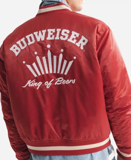 Abercrombie Budweiser Varsity Bomber Jacket