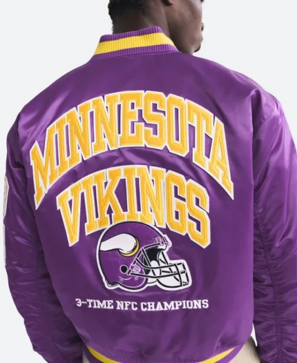 Abercrombie Minnesota Vikings Purple Varsity Jacket