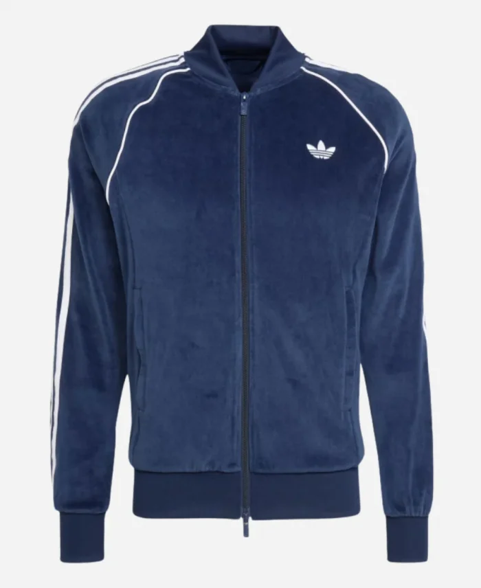 Adidas Adicolor Velour Blue Track Jacket