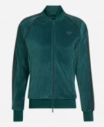 Adidas Adicolor Velour Green Track Jacket
