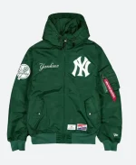 Alpha Industries X New York Yankees Hooded Bomber Jacket
