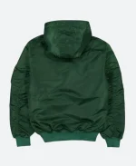 Alpha Industries X Yankees Hooded Bomber Green Jacket