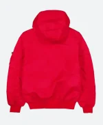 Alpha Industries X Yankees Hooded Bomber Red Jacket