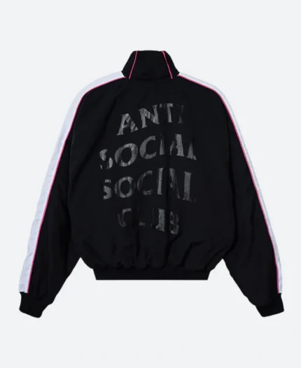 Anti Social Social Club Black & White Racing Jacket For Sale